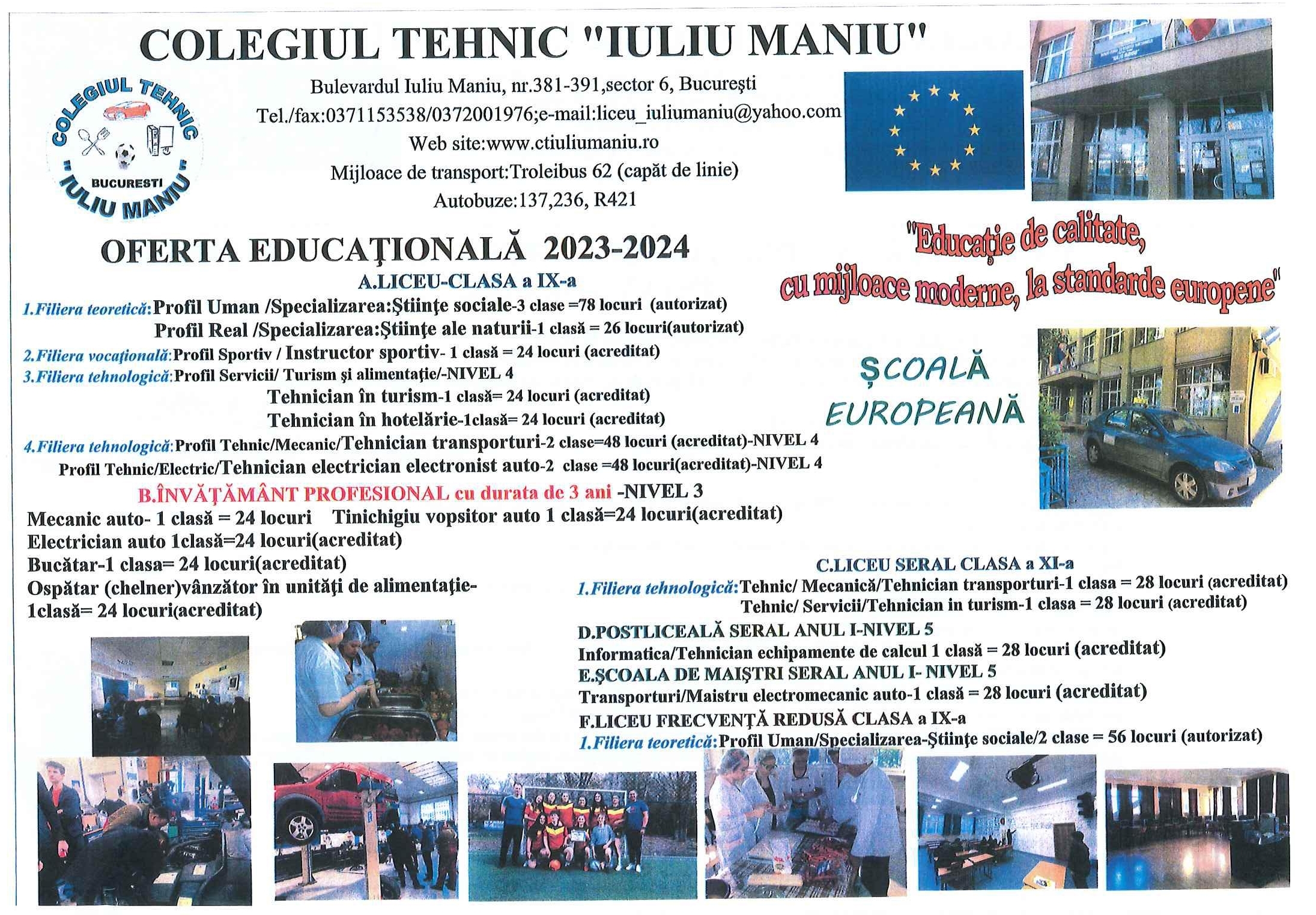 Oferta Educationala 2023-2024